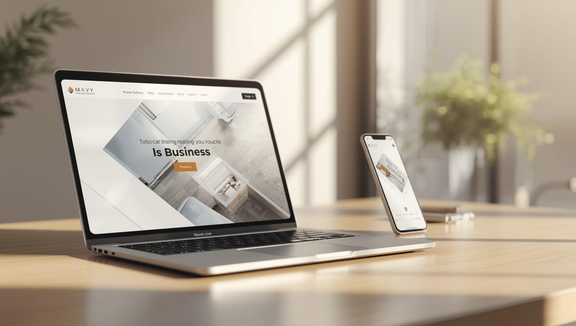 Unternehmens-Website auf Laptop und Smartphone – schneller moderner Auftritt 2025 - was ist der Zweck einer Website
