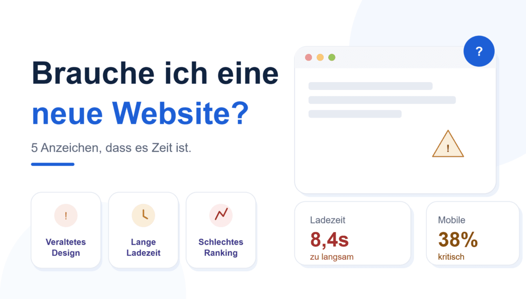 Anzeichen dafür, dass ein Unternehmen eine neue Website benötigt