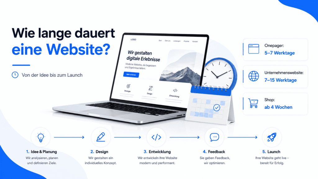 Website erstellen Dauer – Zeitspannen Duisburg