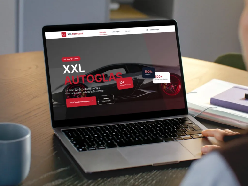 Für Google und KI-Suchen optimierte Website von XXL Autoglas